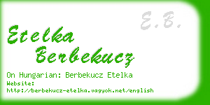 etelka berbekucz business card